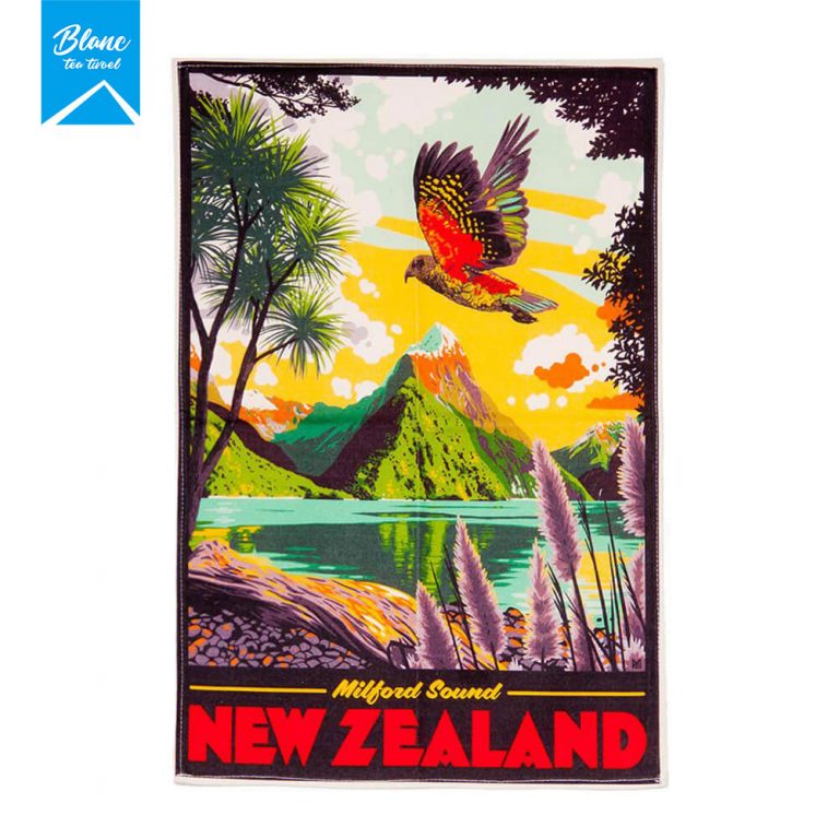 New Zealand Themed Tea Towel BLANC Tea Towel   New Zealand Tea Towel 768x768 