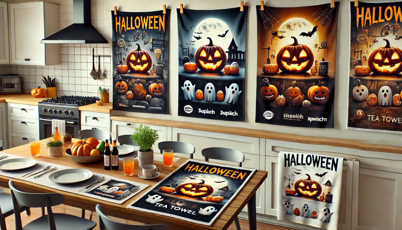 Promotional-Tea-Towel-in-Halloween