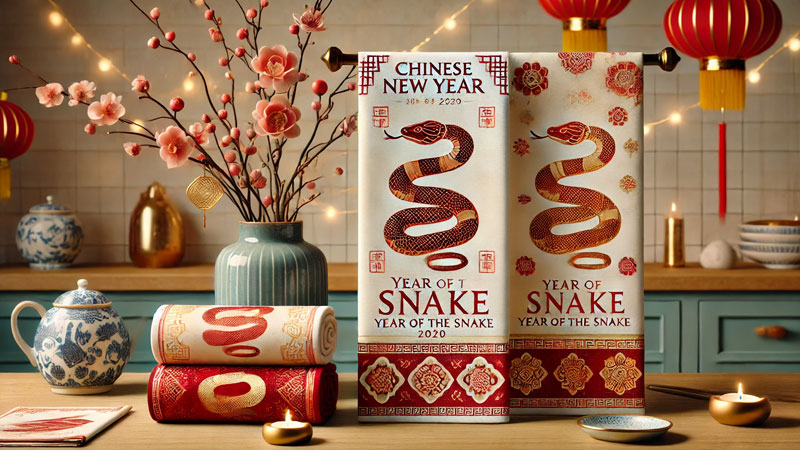 Snake-year-tea-towel