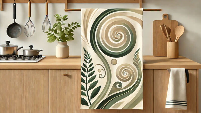 New-Zealand-cultural-Koru-tea-towel