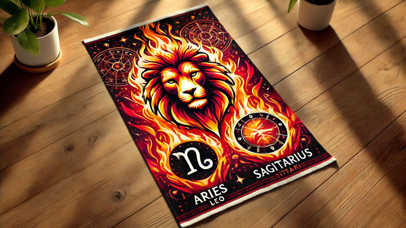 Fire-signs-Zodiac-Tea-Towel